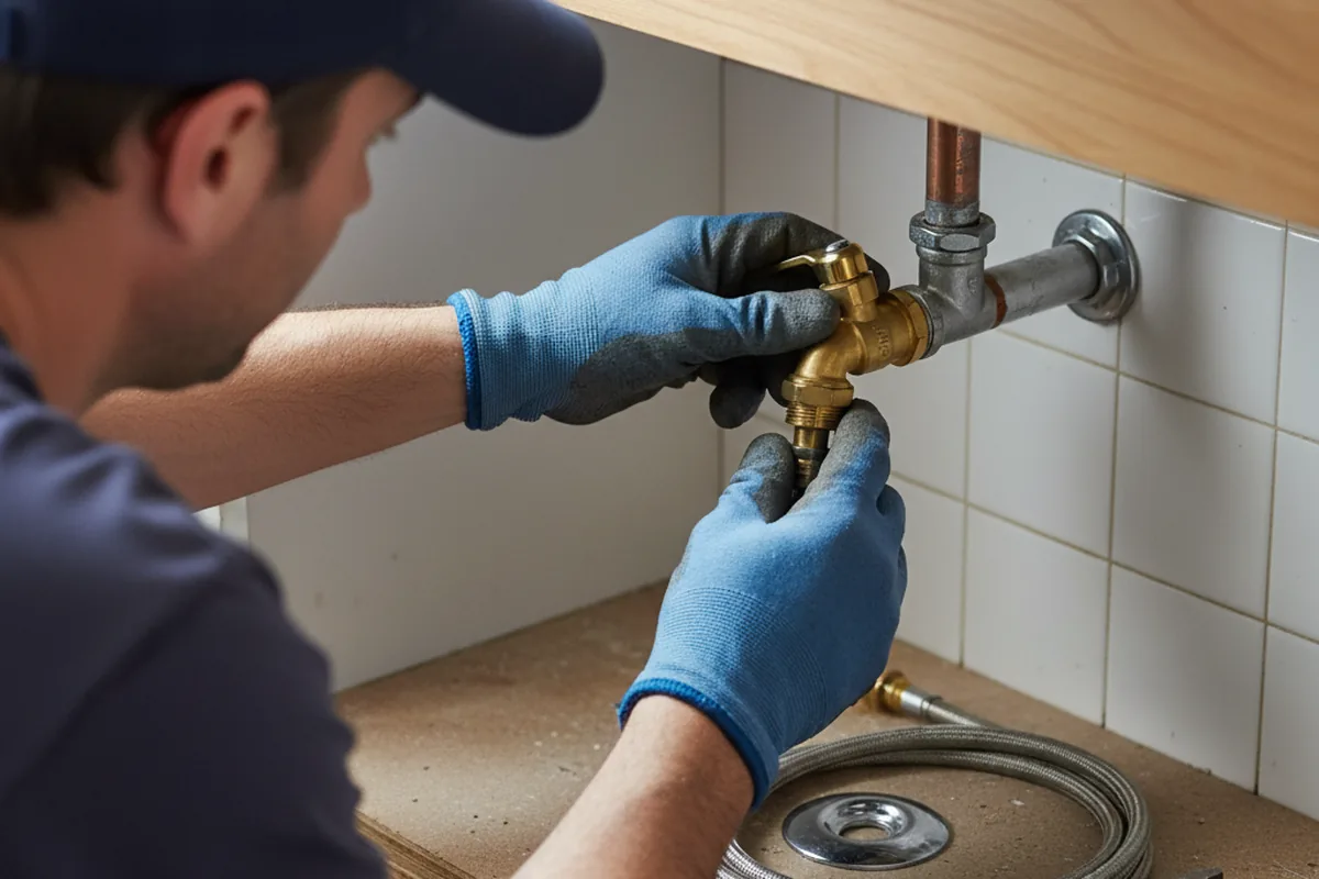 Shutoff valve and fitting work during Emergency Plumbing in Walls